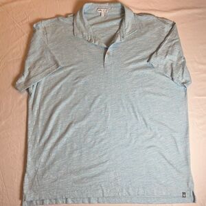 Peter Millar Polo Shirt Mens 2XL XXL Blue Comfort Golf Embroidered Preppy Casual